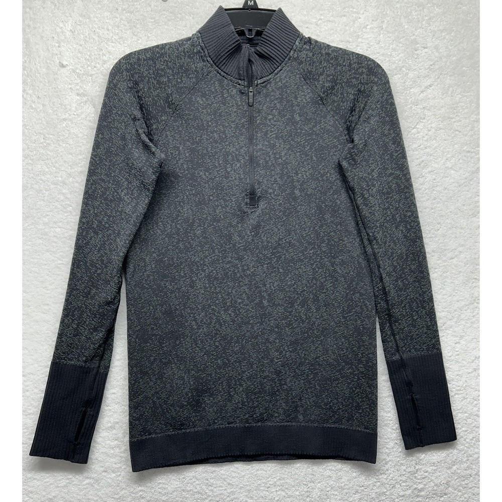 Lululemon Womens Size 4 Gray Rest Less 1/2 Zip Pullover Athletic Top (M3)